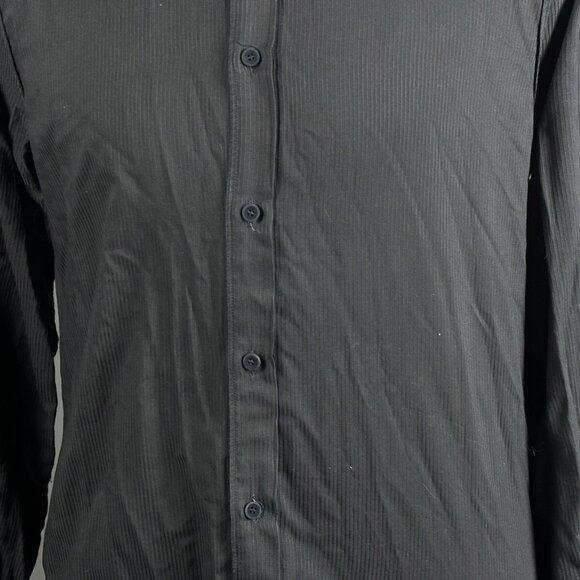 TRANSIT UOMO 200 Black Cotton Long Sleeve Button Down Shirt Size M - Picture 5 of 11
